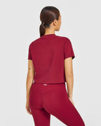 Cotton Relaxed T-Shirt | Crimson Red