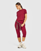 Cotton Relaxed T-Shirt | Crimson Red