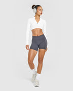 EnhanceLift™ Seamless Crop Jacket | White
