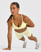 EnhanceLift™ Seamless Strappy Sports Bra | Pastel Yellow