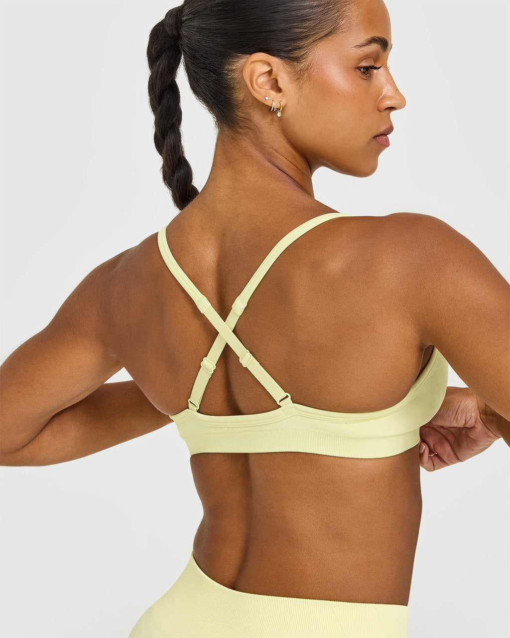 EnhanceLift™ Seamless Strappy Sports Bra | Pastel Yellow