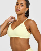 EnhanceLift™ Seamless Strappy Sports Bra | Pastel Yellow