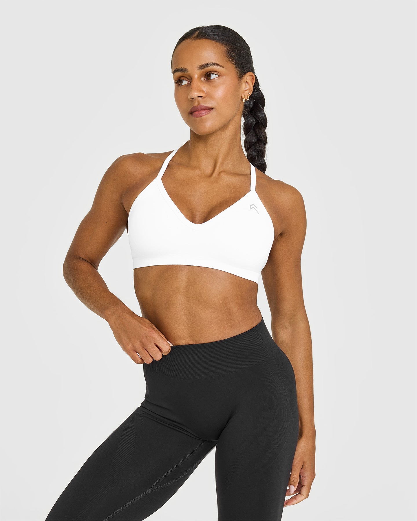EnhanceLift™ Seamless Strappy Sports Bra | White