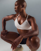 EnhanceLift™ Seamless Strappy Sports Bra | White