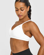 EnhanceLift™ Seamless Strappy Sports Bra | White