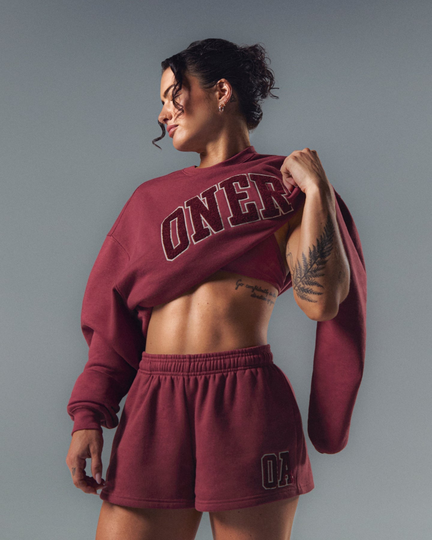 Foundations Oversized Oner 25 Sweatshirt | Burnt Maroon