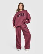 Foundations Oversized Oner 25 Sweatshirt | Burnt Maroon