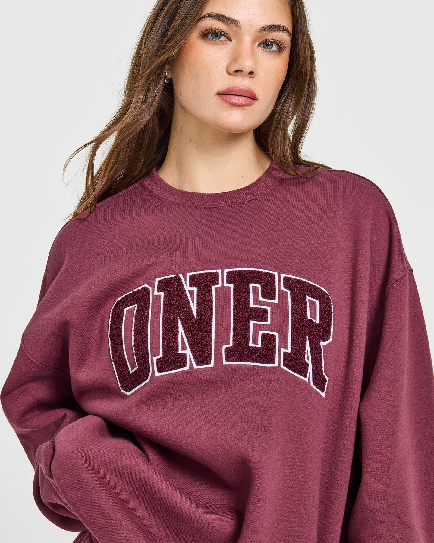 Foundations Oversized Oner 25 Sweatshirt | Burnt Maroon
