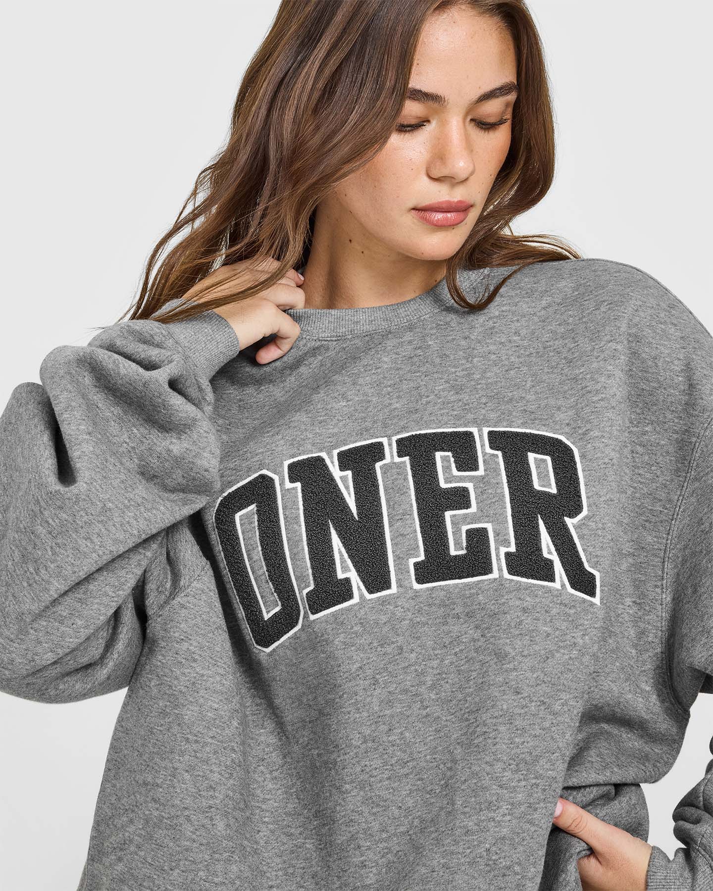 Foundations Oversized Oner 25 Sweatshirt | Charcoal Marl