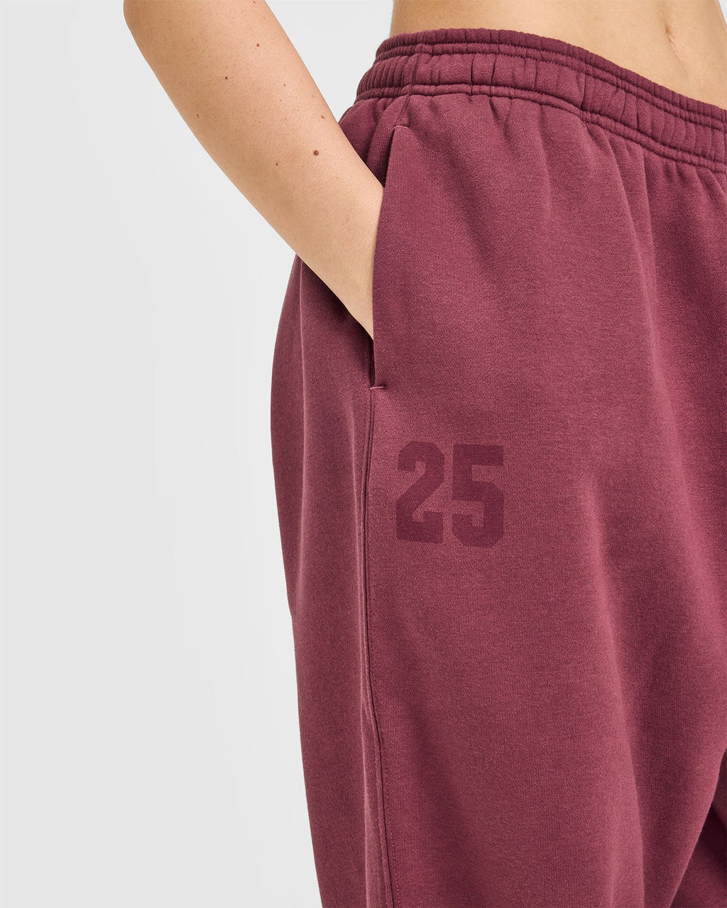 Foundations Oversized Oner 25 Joggers | Burnt Maroon