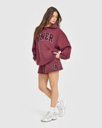 Foundations Oversized Oner 25 Hoodie | Burnt Maroon