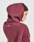 Foundations Oversized Oner 25 Hoodie | Burnt Maroon