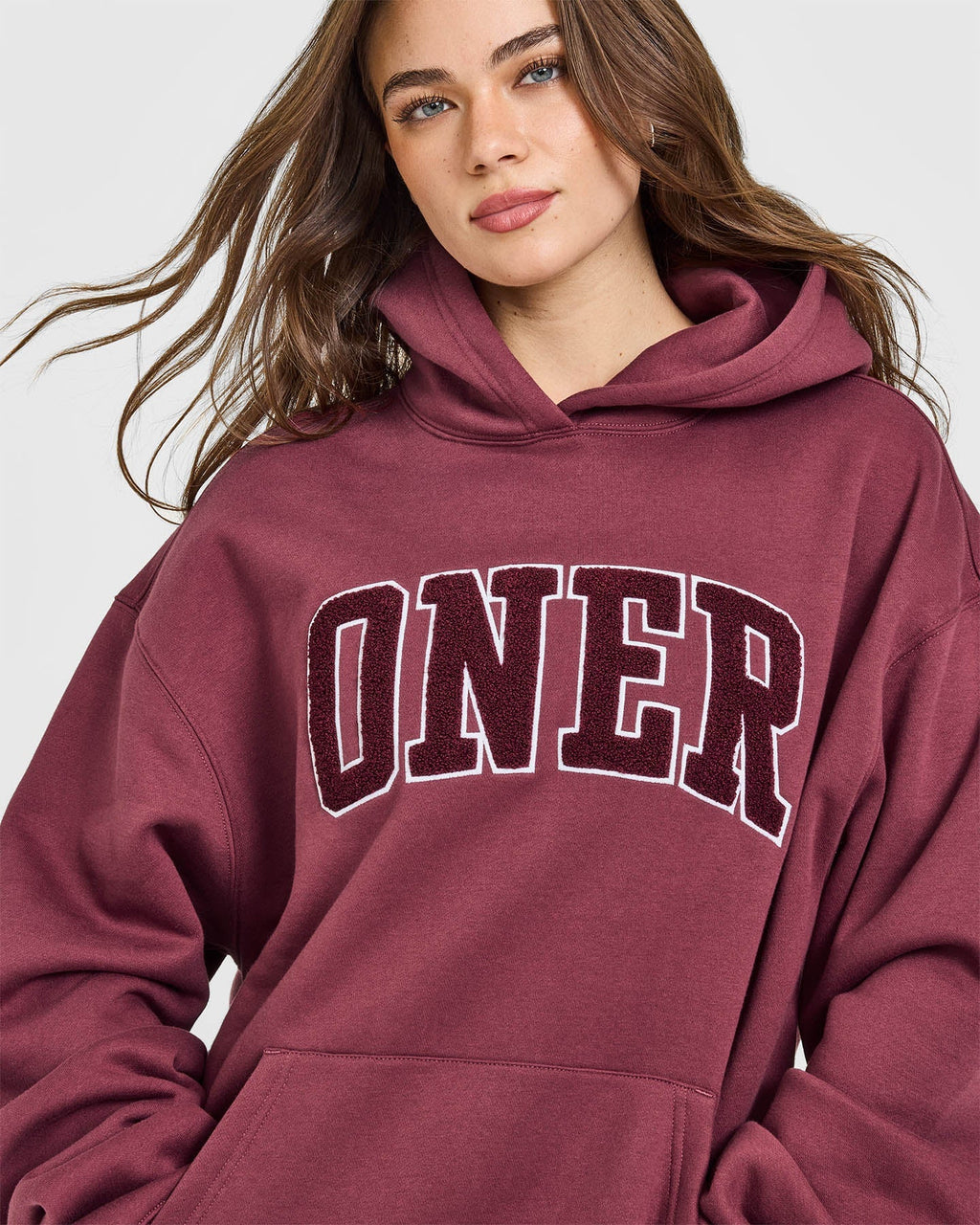 Foundations Oversized Oner 25 Hoodie | Burnt Maroon