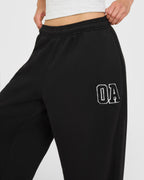 Foundations Oversized Oner 25 Straight Leg Joggers | Black