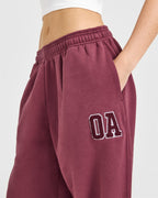 Foundations Oversized Oner 25 Straight Leg Joggers | Burnt Maroon