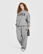 Foundations Oversized Oner 25 Straight Leg Joggers | Charcoal Marl