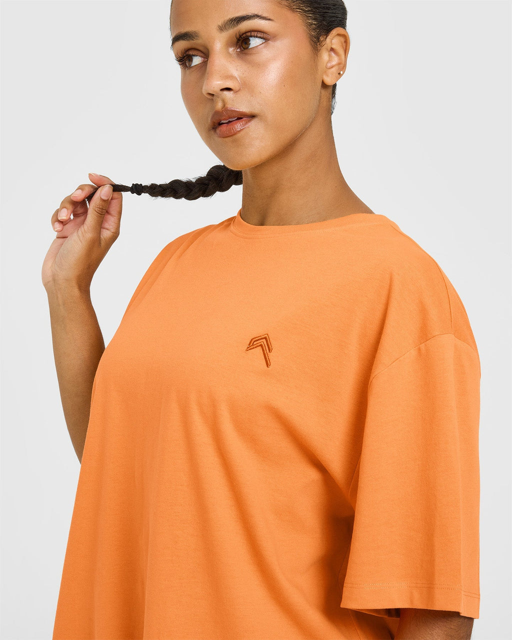 Classic Oversized Lightweight T-Shirt | Apricot Orange