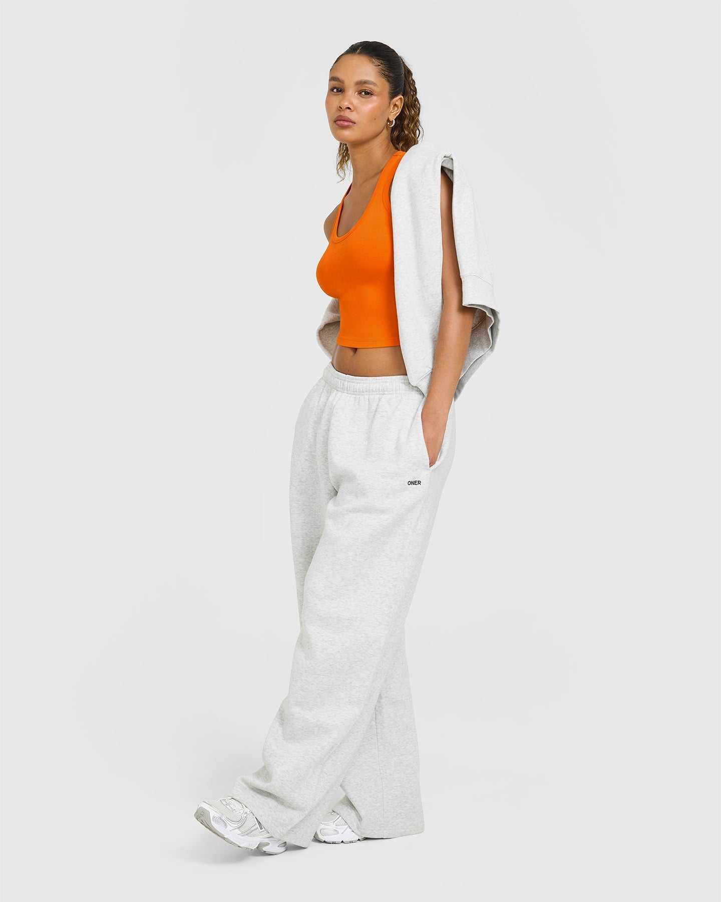 Cotton Fitted Mid Vest | Flame Orange