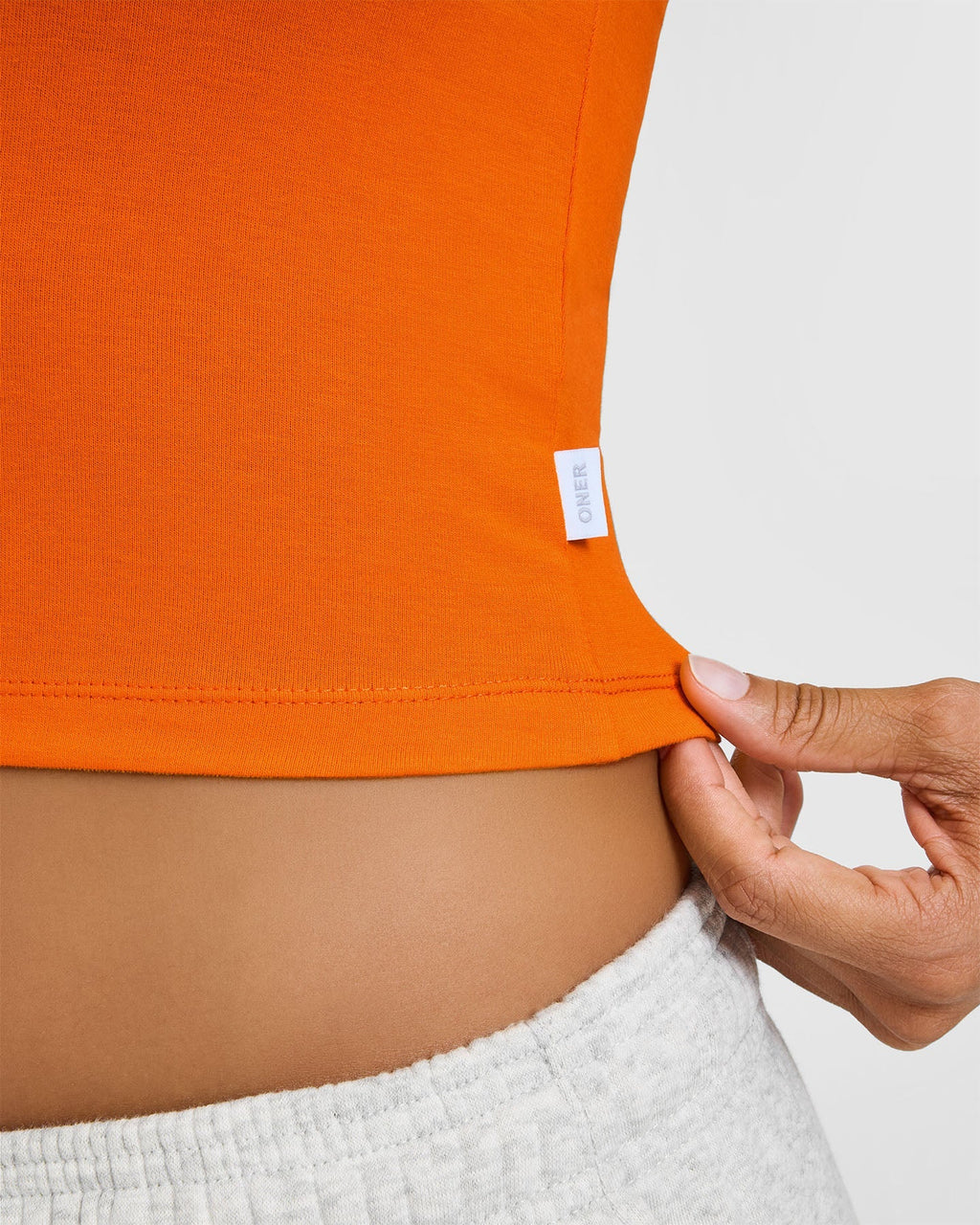 Cotton Fitted Mid Vest | Flame Orange