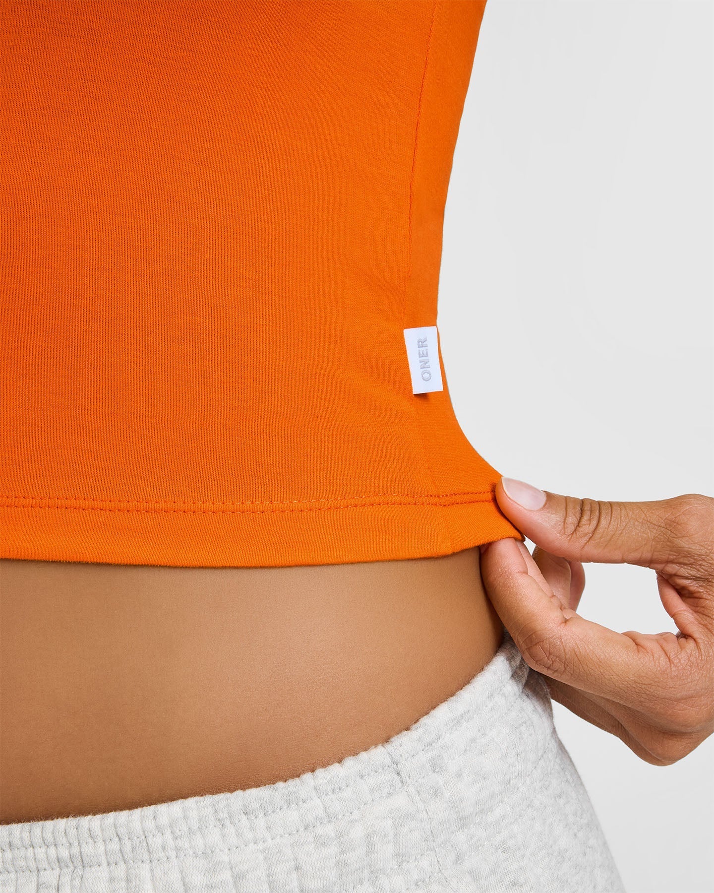 Cotton Fitted Mid Vest | Flame Orange