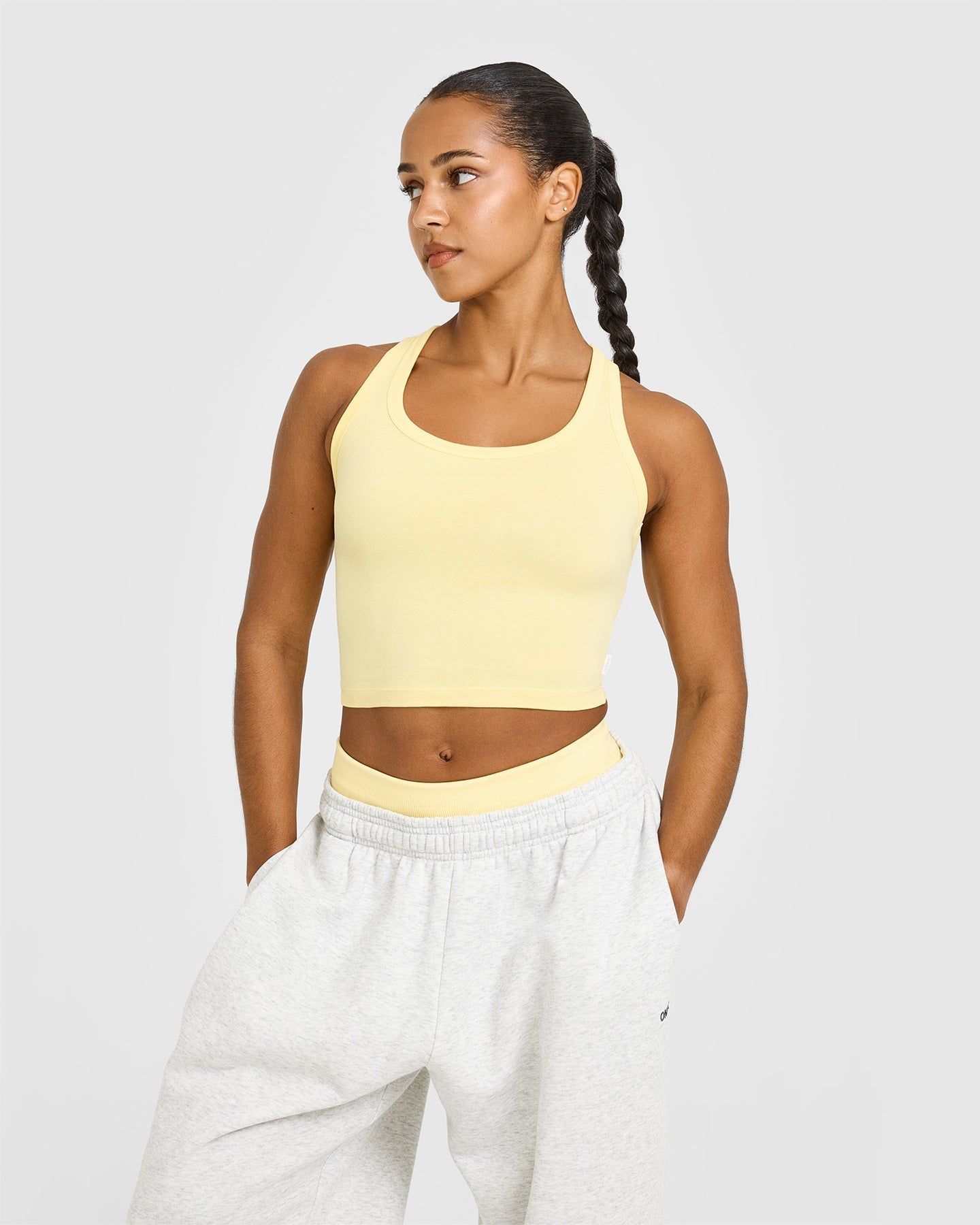 Cotton Fitted Mid Vest | Sherbert Yellow