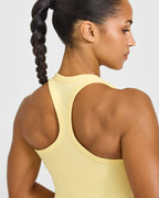 Cotton Fitted Mid Vest | Sherbert Yellow