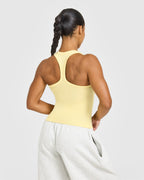 Cotton Fitted Vest | Sherbert Yellow