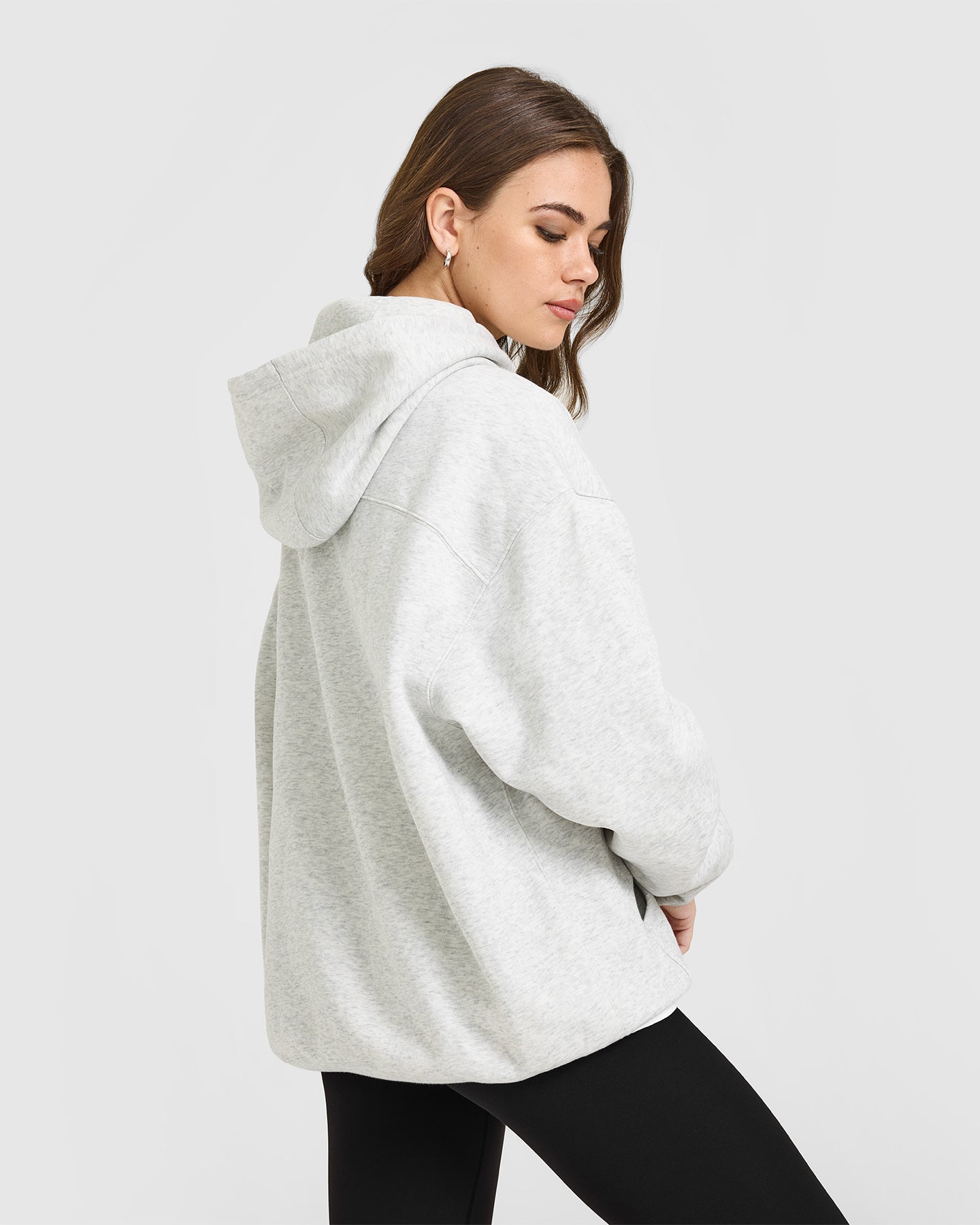 Foundations Oversized Hoodie | Light Grey Marl