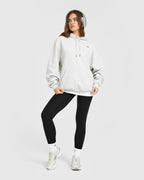 Foundations Oversized Hoodie | Light Grey Marl