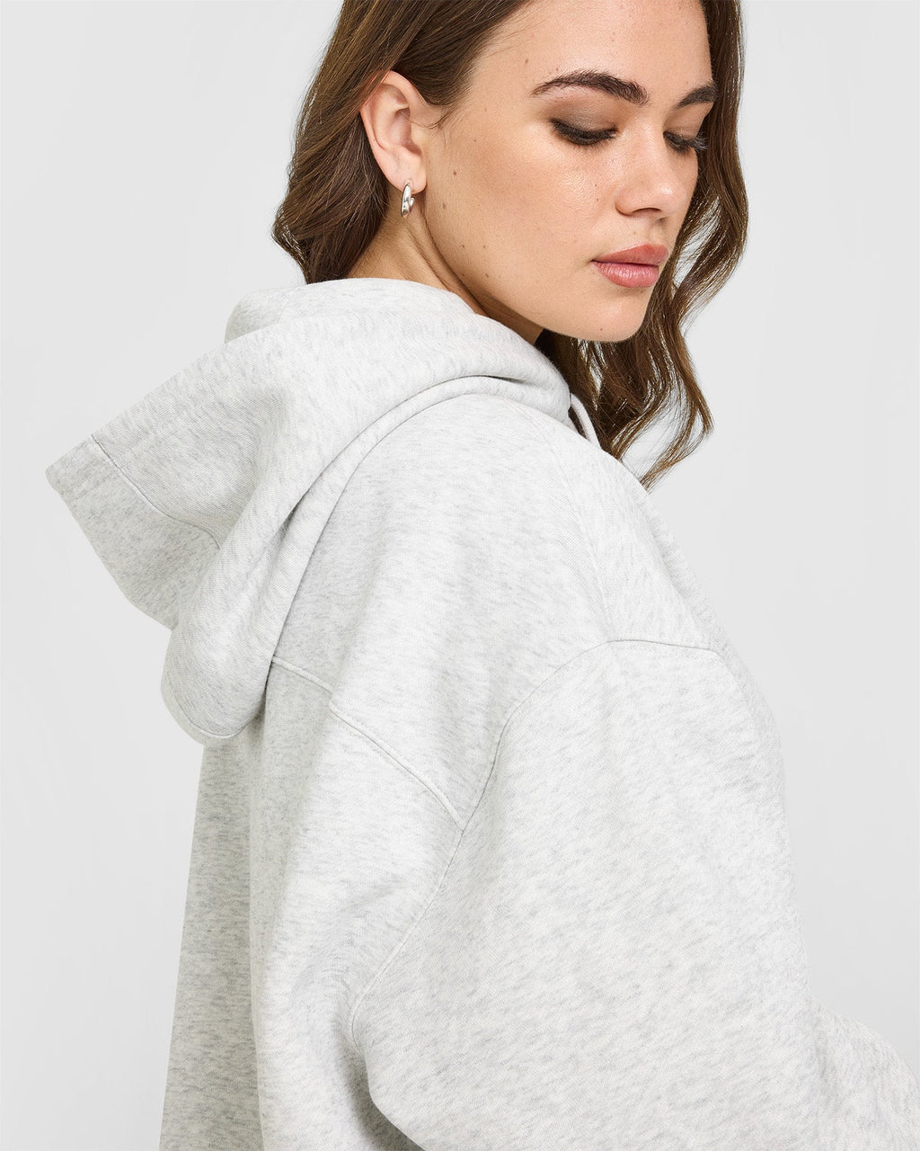 Foundations Oversized Hoodie | Light Grey Marl
