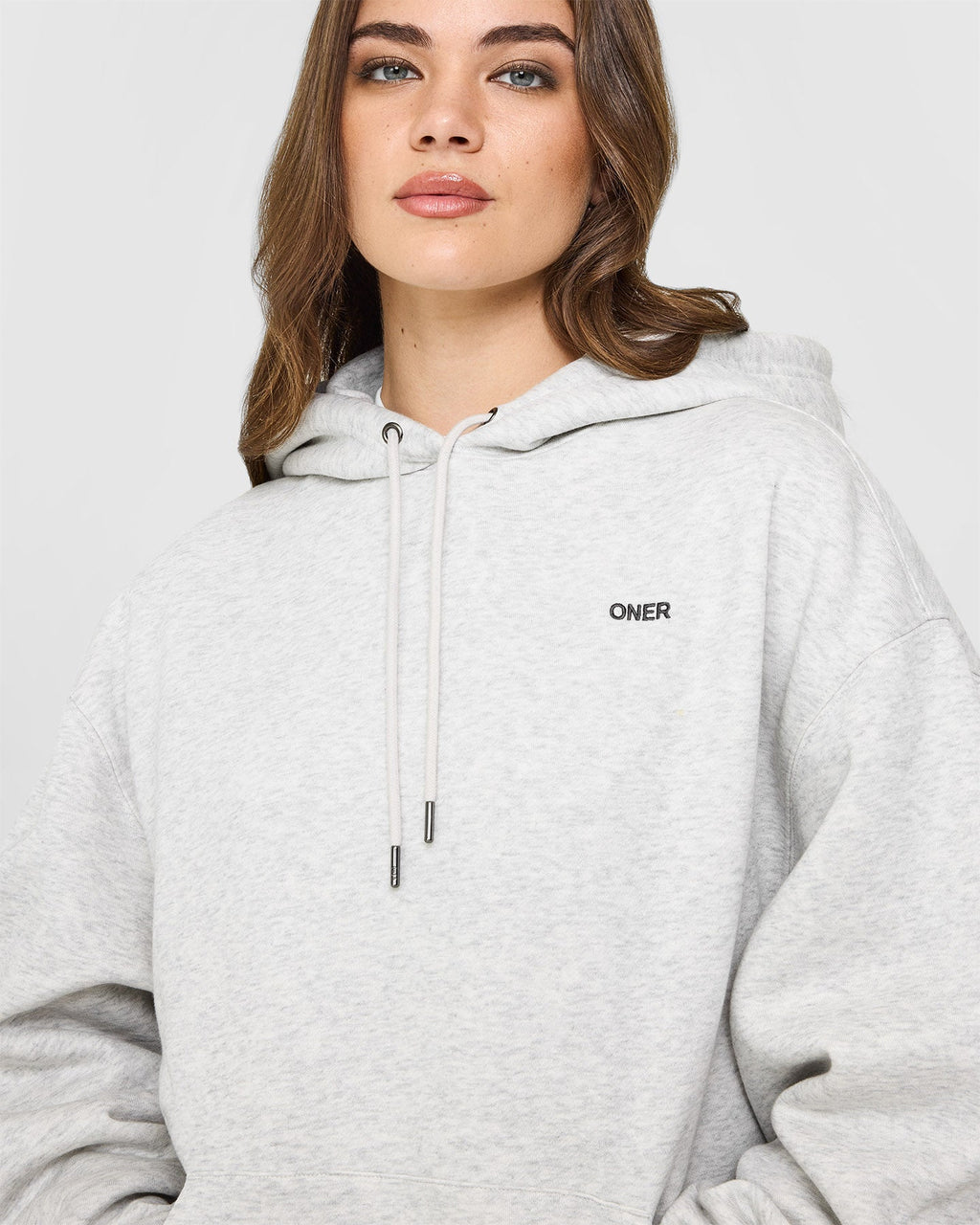 Foundations Oversized Hoodie | Light Grey Marl