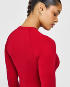 Go To Seamless Fitted Long Sleeve Top | Fire Red