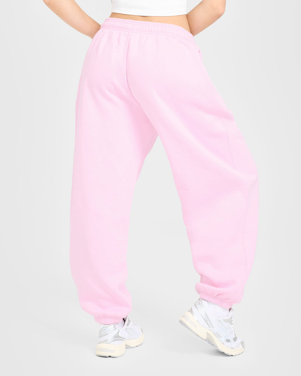 Foundations Oversized Oner Girlfriend Joggers | Chalk Pink