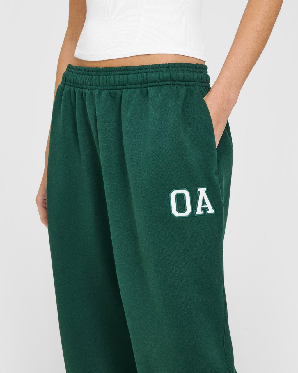 Foundations Oversized Oner Girlfriend Joggers | Racing Green