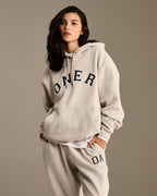 Foundations Oversized Oner Girlfriend Straight Leg Joggers | Sand