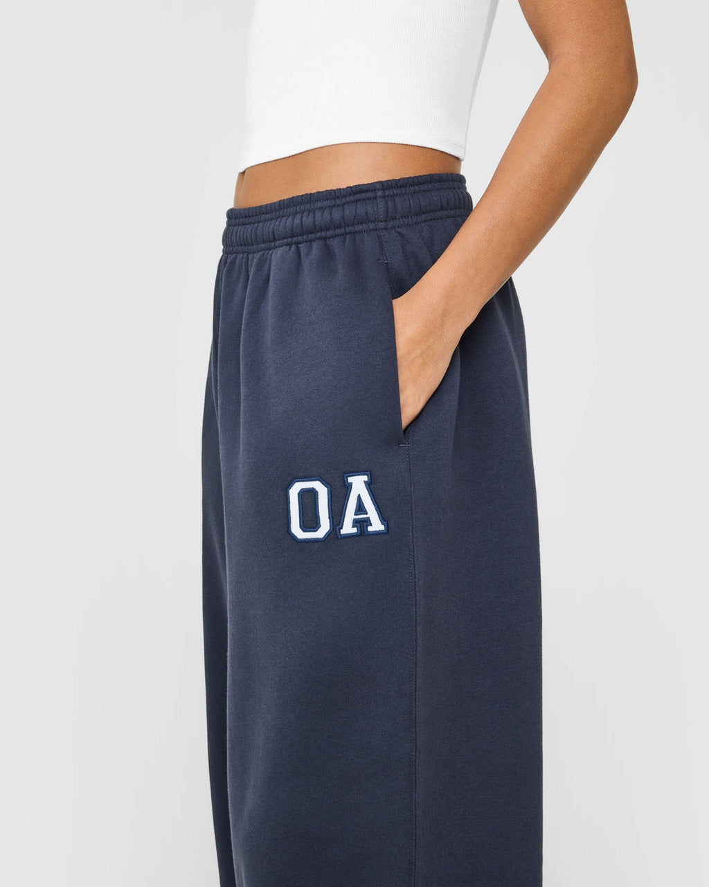 Foundations Oversized Oner Girlfriend Straight Leg Joggers | True Blue