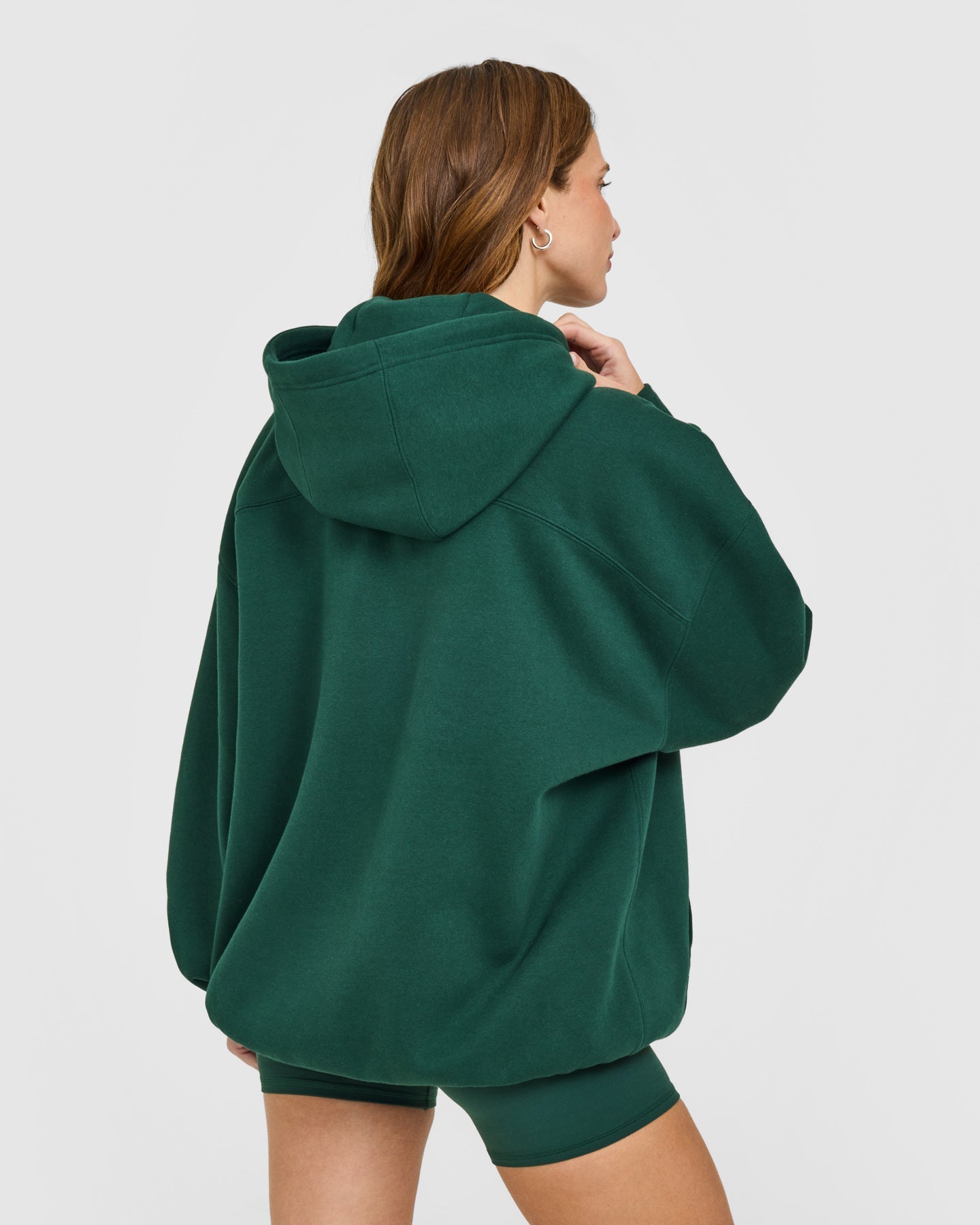 Foundations Oversized Oner Girlfriend Hoodie | Racing Green