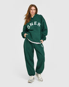 Foundations Oversized Oner Girlfriend Hoodie | Racing Green