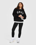 Foundations Oversized Oner Girlfriend Sweatshirt | Black