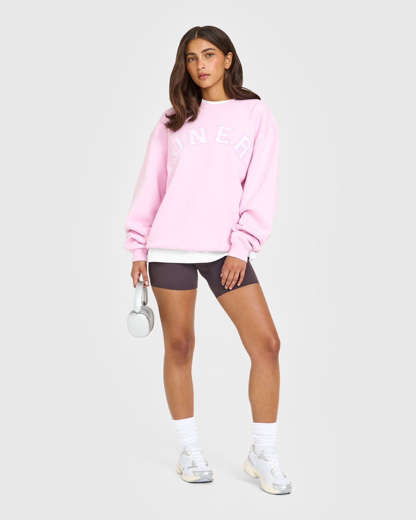 Foundations Oversized Oner Girlfriend Sweatshirt | Chalk Pink