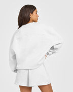 Foundations Oversized Oner Girlfriend Sweatshirt | Light Grey Marl