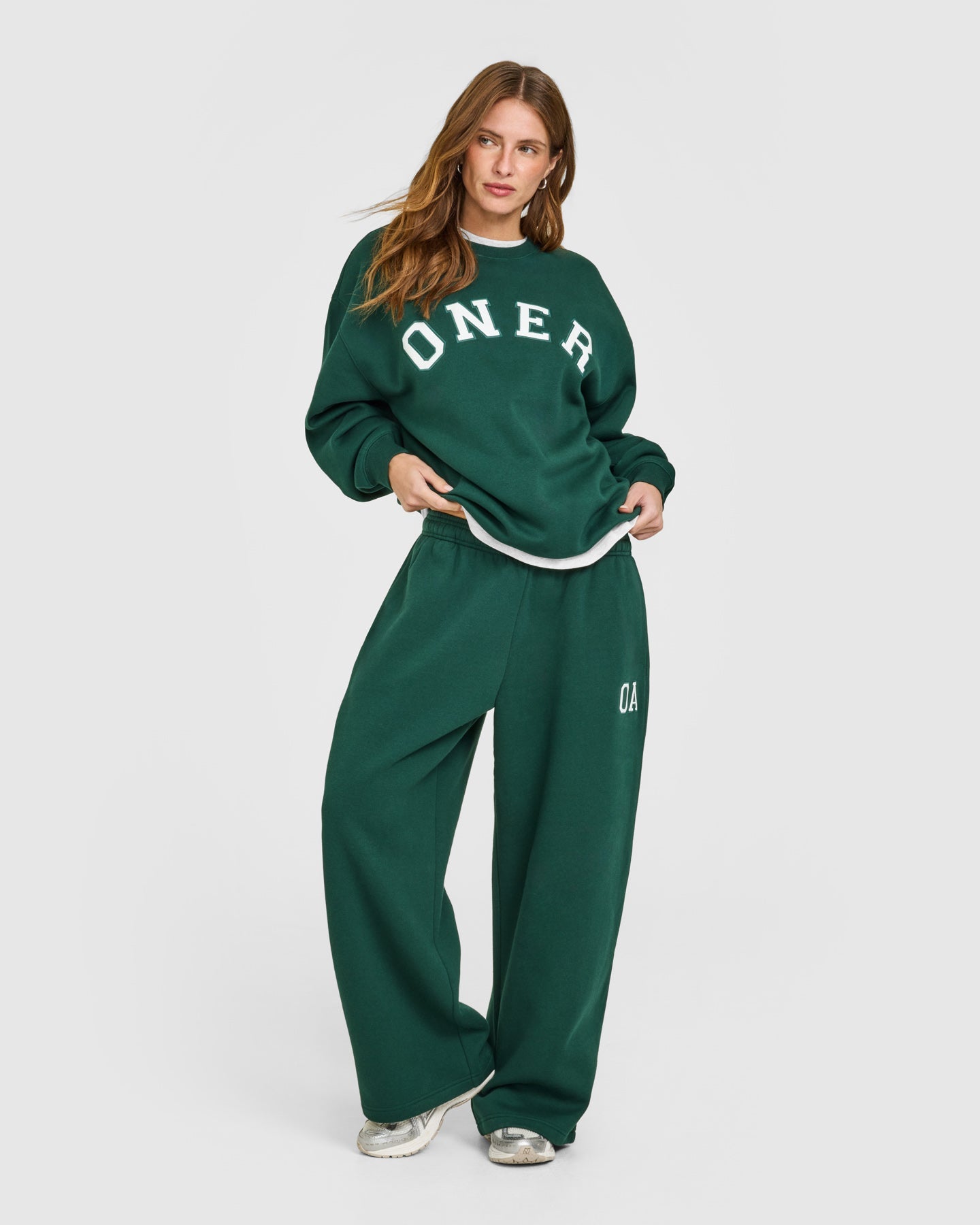 Foundations Oversized Oner Girlfriend Sweatshirt | Racing Green