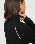Jersey Tracksuit Zip Through Jacket | Black