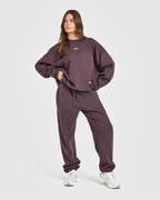 Mid Weight Relaxed Joggers | Umber Brown