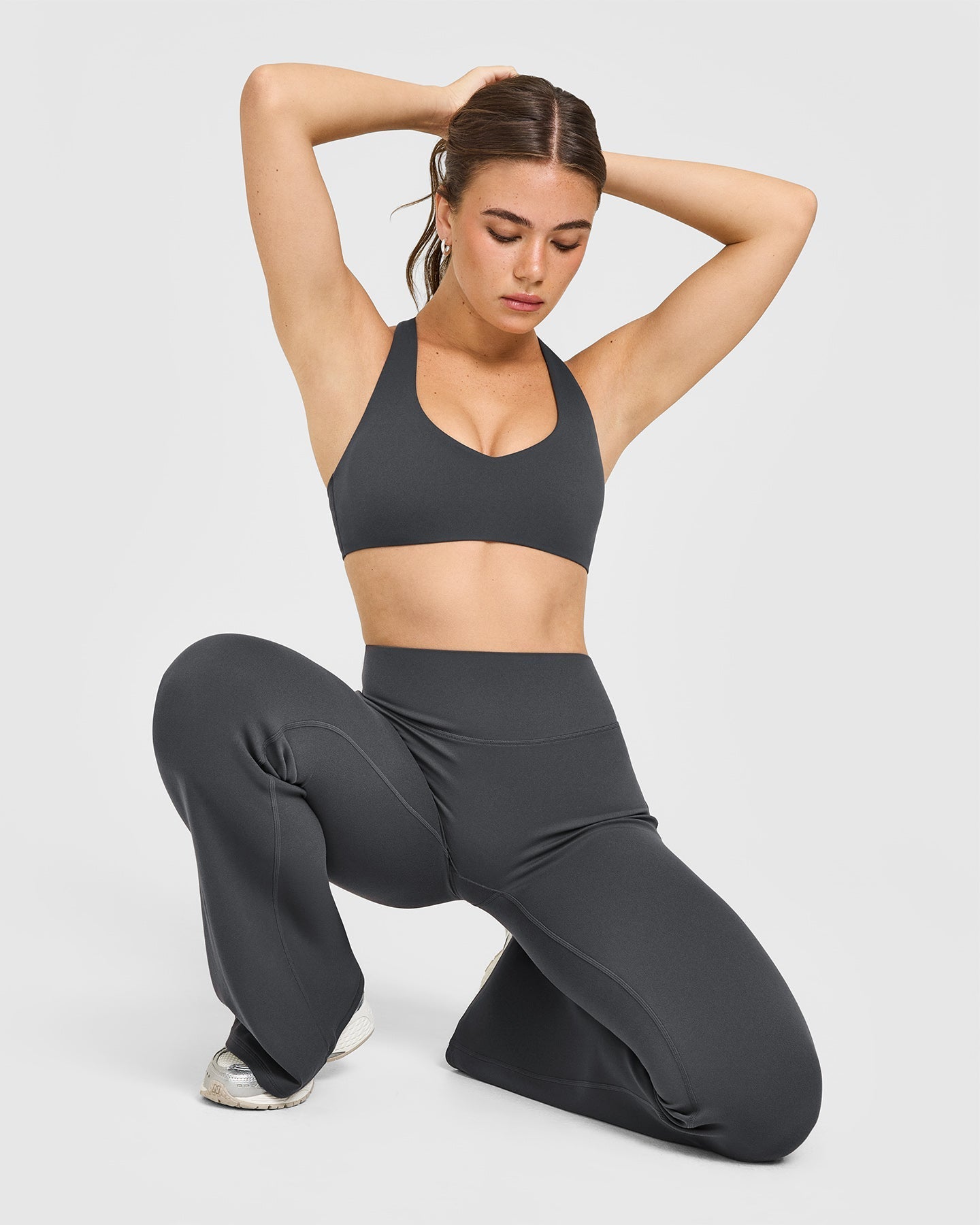 SoftMotion™ Bralette with White Logo | Coal