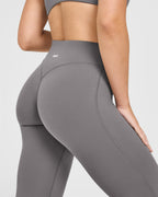 SoftMotion™ Flared Bottoms with White Logo | Ash Grey