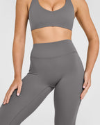 SoftMotion™ Flared Bottoms with White Logo | Ash Grey