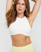 SoftMotion™ High Neck Sports Bra | White