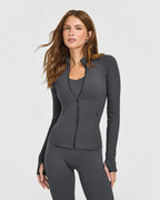 SoftMotion™ Jacket with White Logo | Coal