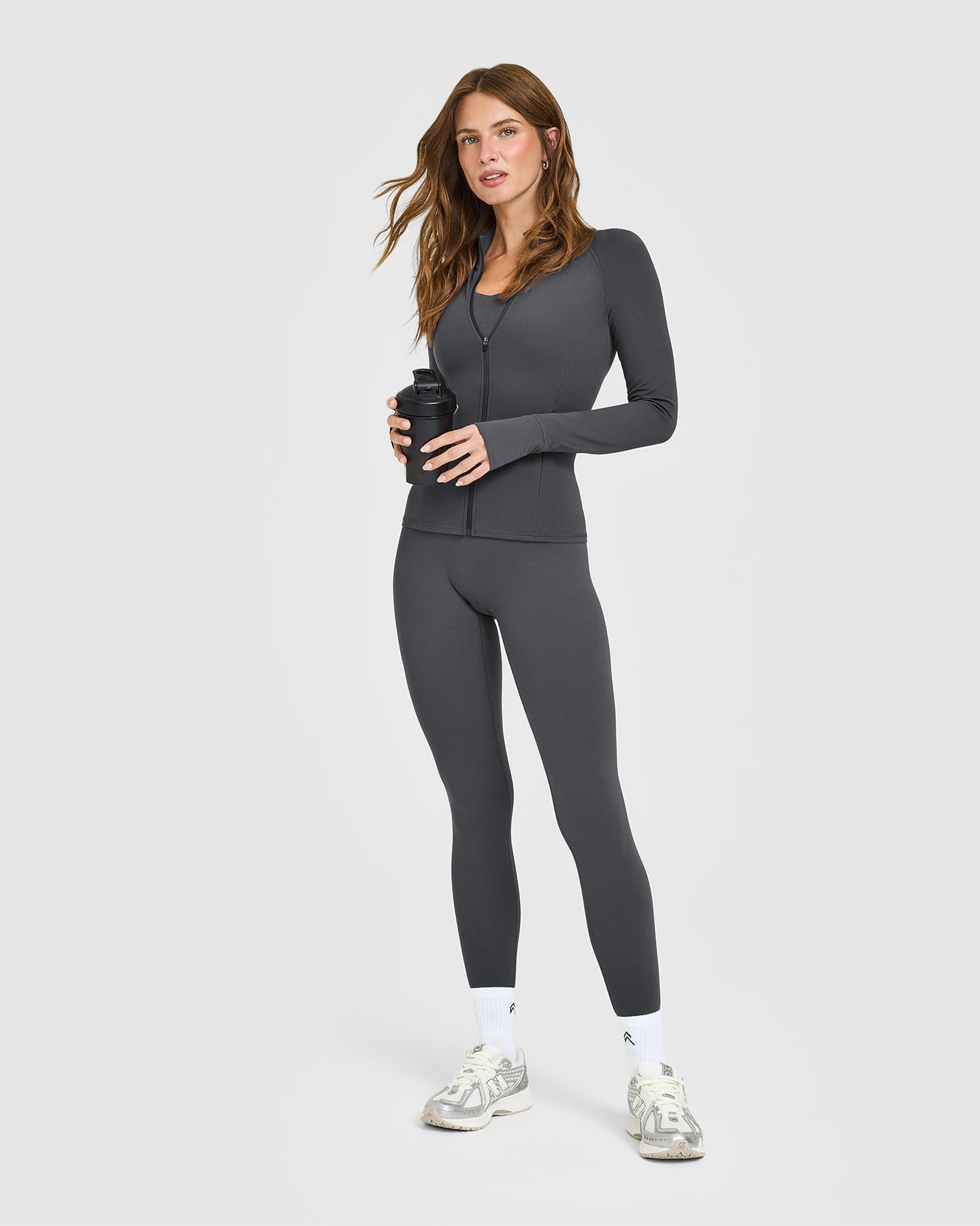 SoftMotion™ Jacket with White Logo | Coal